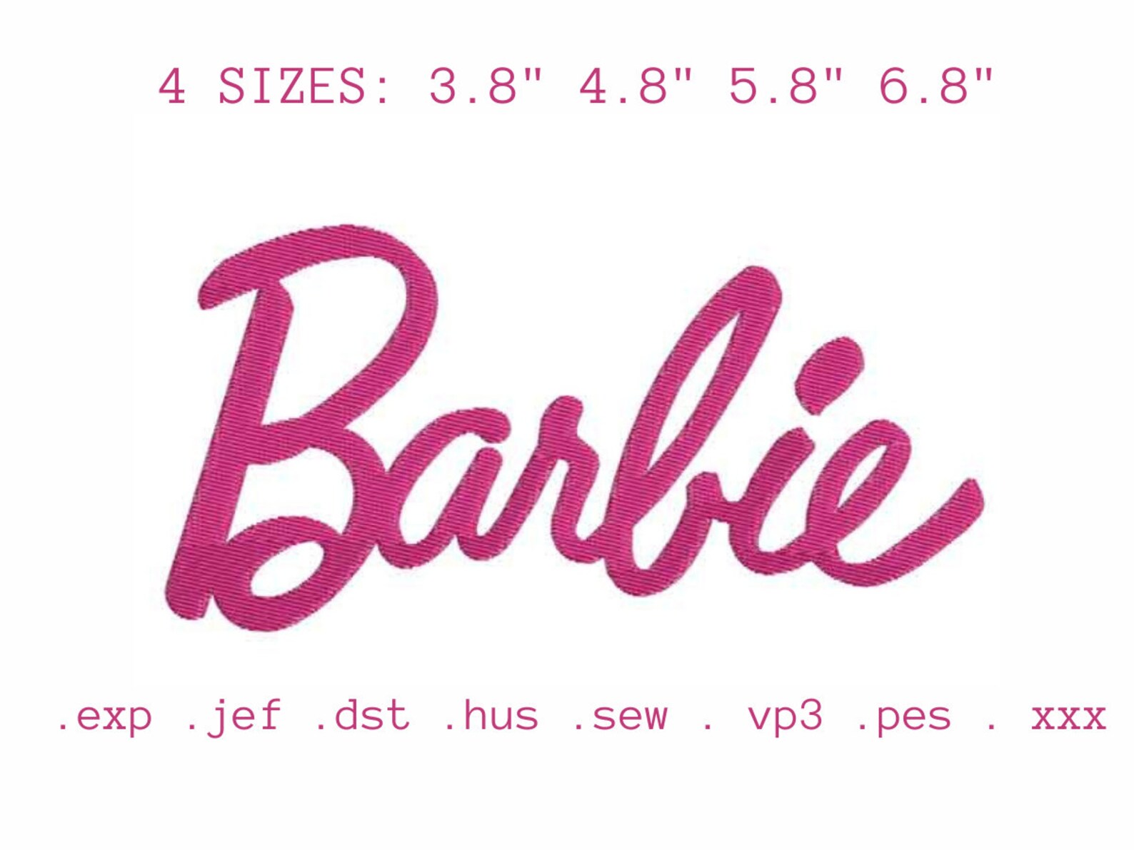 Barbie Embroidery Design Y2K Doll Embroidery File Trendy | Etsy Australia
