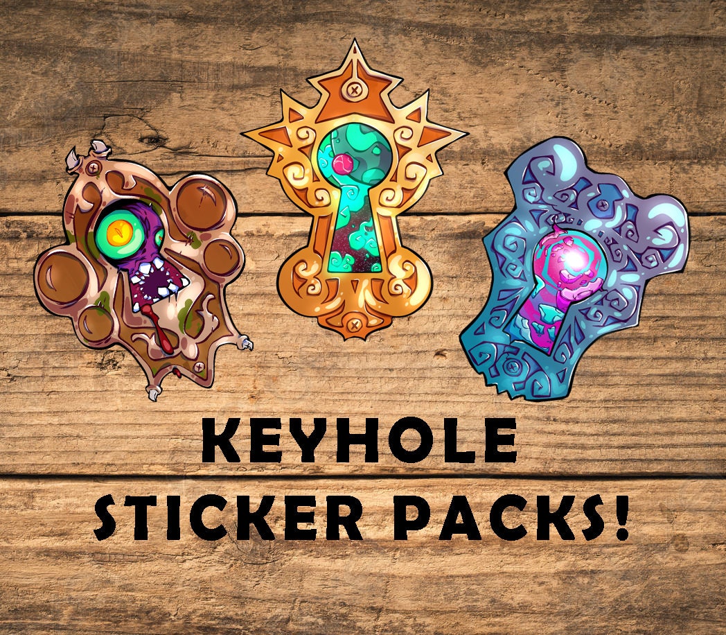 Keyhole Trio Sticker Pack - Etsy