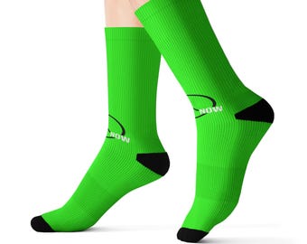 The Time is Now Word Puzzle Motivational Socks
