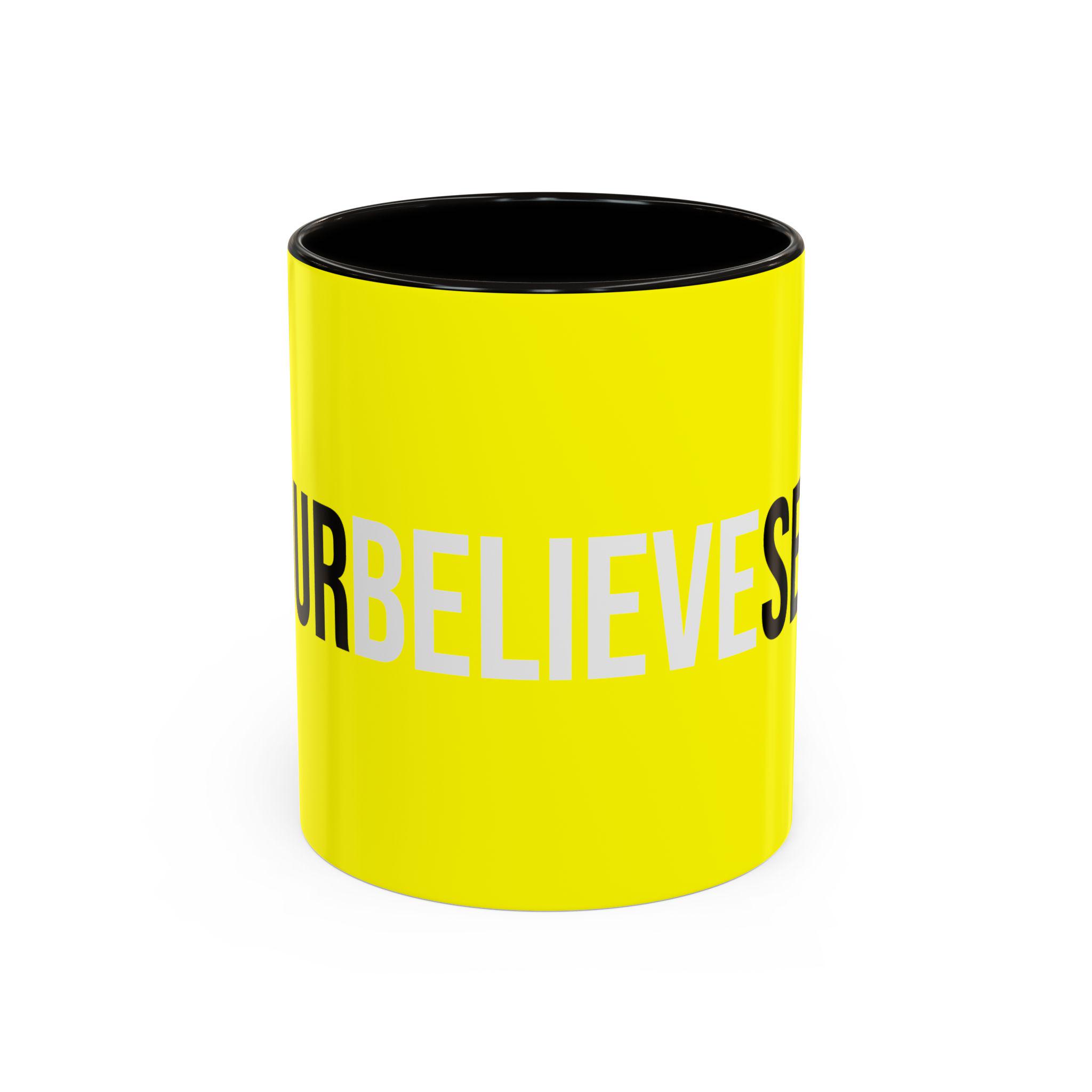 Believe in Yourself Word Puzzle Mug | Motivational Coffee Cup
