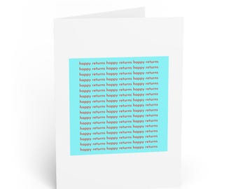English Word Puzzles Birthday Card: Many Happy Returns