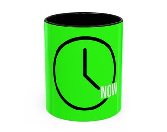 The Time is Now Word Puzzle Mug | Motivational Coffee Cup