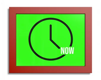 The Time is Now Word Puzzle Poster | Motivational Typography Wall Art