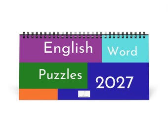English Word Puzzles Desk Calendar 2027