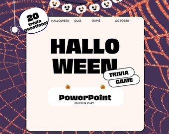 Juego de trivia de Halloween: PowerPoint interactivo, 20 preguntas