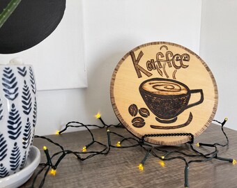 Kaffee | Pyrographie | Dekorative Holzkunst