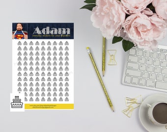 Verjaardagstaart - Mini Icon Planner Stickers