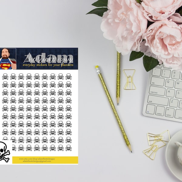 Skull and Crossbones - Mini Icon Planner Stickers