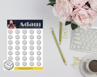 Volley Ball- Sports Planner Stickers