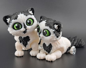 Cat, Kitty, 3d Printed, Gifts, Collectibles, Kitten, Fidget, Articulating Figurine