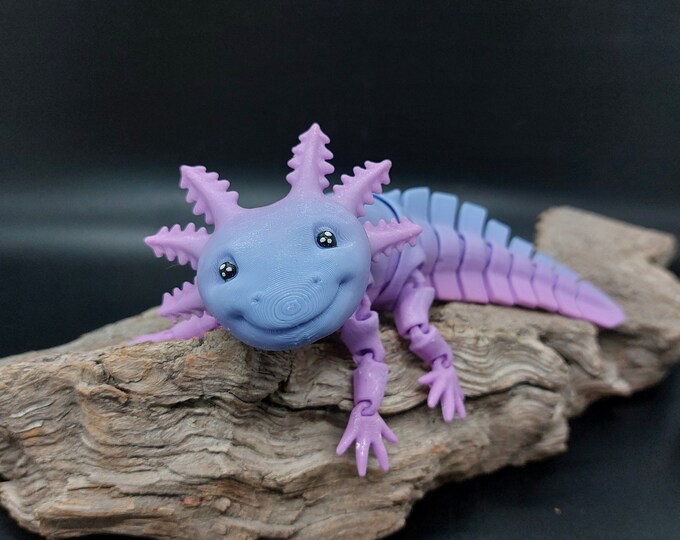 Axolotl 3D Printed Articulating Flexi Desktop Pet Fidget Etsy