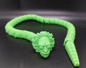 Beetlejuice Inspired Articulating 3D Printed Snake Flexi Fidget Fun
