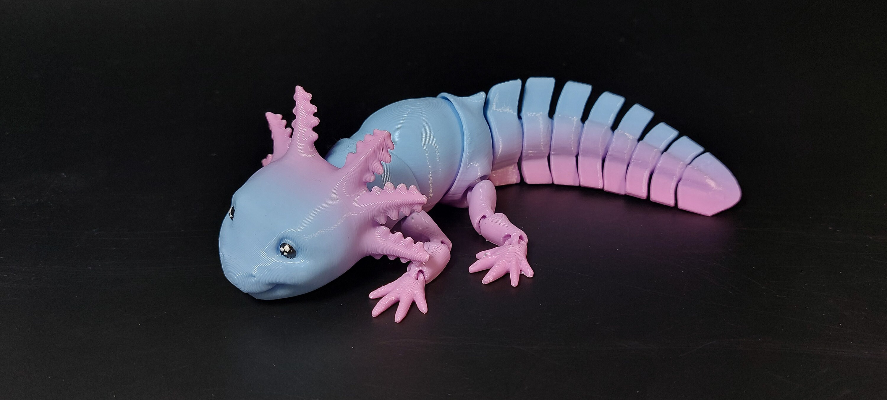 Axolotl 3D Printed Articulating Flexi Desktop Pet Fidget Etsy