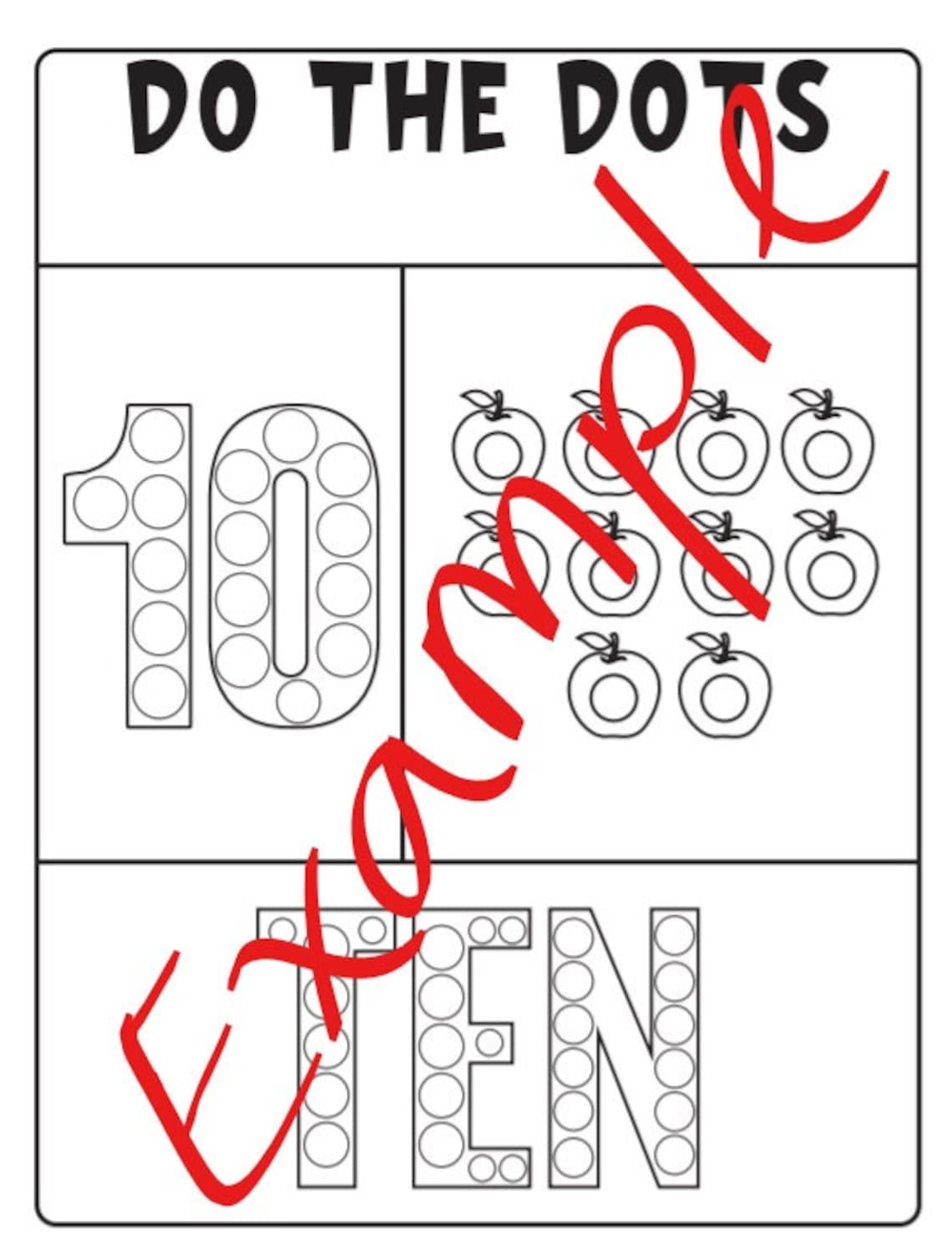 Number Coloring 1-10 - Etsy