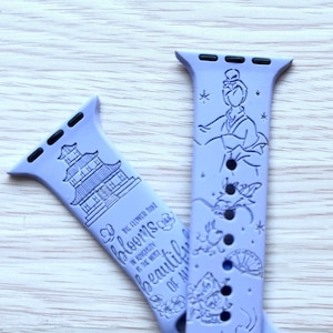 Mulan Watchband, Engraved Watch Band, Mulan Watch, Disney Watch Band, Engraved Apple Watchband, Apple Watch Band