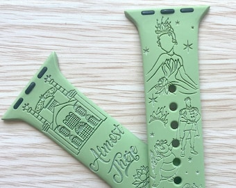 Tiana Watch Band | Princess and the Frog Apple Watch Band | Engraved Silicone Watch Band | Almost There Watch Strap