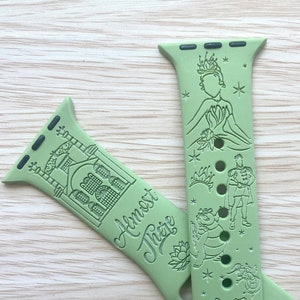 Tiana Watchband, Engraved Watch Band, Princess and the Frog Watchband, Disney Watch Band, Engraved Apple Watchband, Apple Watch Band