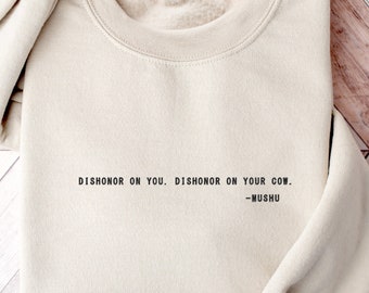 Mushu Sweater, Disney Quote Sweater, Embroidered Disney Sweatshirt, Mushu Embroidery, Embroidered Sweatshirt, Mulan Sweater