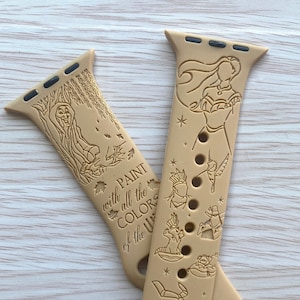 Pocahontas Watchband, Pocahontas Engraved Watch Band, Disney Watch Band, Engraved Apple Watchband, Apple Watch Band, Pocahontas
