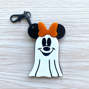 Minnie Ghost Keychain, Minnie Keychain, Acrylic Minnie Keychain, Disney Keychain, Disney Acrylic Keychain