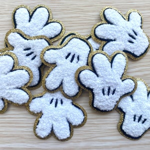 Mickey Hand Patch, Chenille Disney Patch, Mickey Patch, Iron on Patch, Chenille Patch