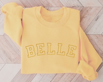 Sudadera Bella, Sudadera Princesa Bordada, Sudadera Princesa, Sudadera Bordada, Suéter La Bella y la Bestia, Bella