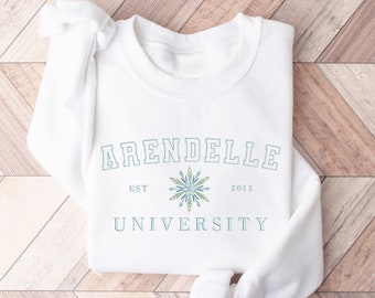 Arendelle Sweatshirt, Embroidered Princess Sweatshirt, Princess Sweatshirt, Embroidered Sweatshirt, Arendelle University, Frozen Sweater