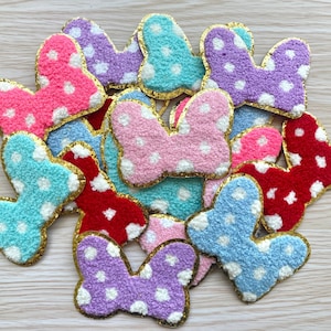 Minnie Bow Patch, Chenille Disney Patch, Balloon Patch, Iron on Patch, Chenille Patch