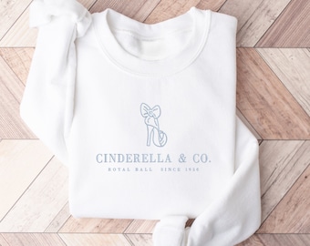 Cinderella Company Est. 1950 Sweatshirt, Embroidered Princess Sweatshirt, Princess Sweatshirt, Embroidered Sweatshirt, Cinderella & Co