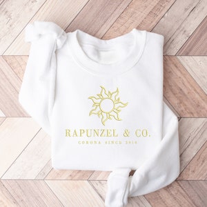 Rapunzel Sweatshirt, Rapunzel Hoodie, Embroidered Princess Sweatshirt, Princess Sweatshirt, Embroidered Sweater, Rapunzel & Co