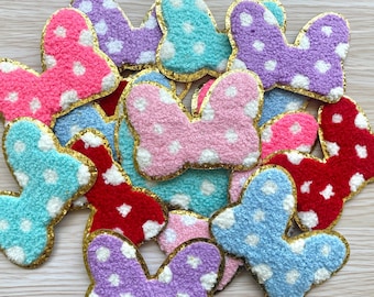 Minnie Bow Patch, Chenille Disney Patch, Ballon Patch, Fer sur Patch, Chenille Patch