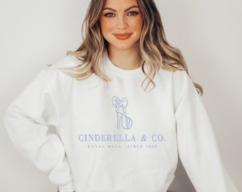 Cinderella Sweatshirt, Cinderella and Co. Sweater, Embroidered Sweatshirt, Princess Sweatshirt, Embroidered Sweatshirt, Cinderella & Co