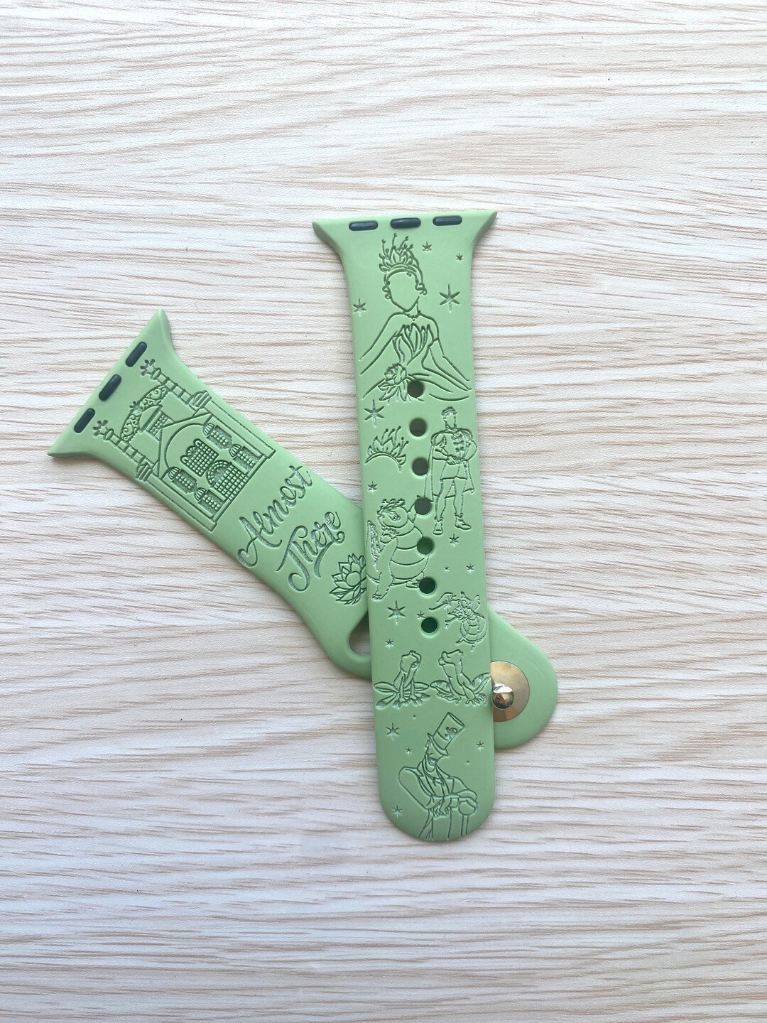 Tiana Watchband, Engraved Watch Band, Princess and the Frog Watchband