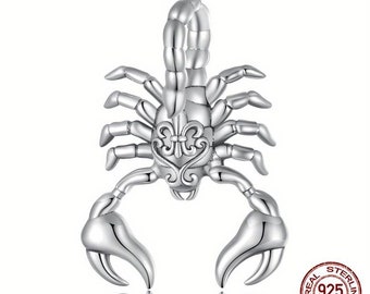 Charm pendant sterling silver 925, desert scorpion, charm for bracelet, pendant for necklace