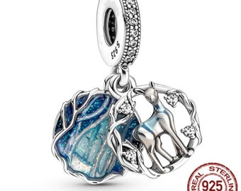 Charm Anhänger Silber 925, Hirschkuh, Charm für Armband, Kettenanhänger, Schmuckgeschenk