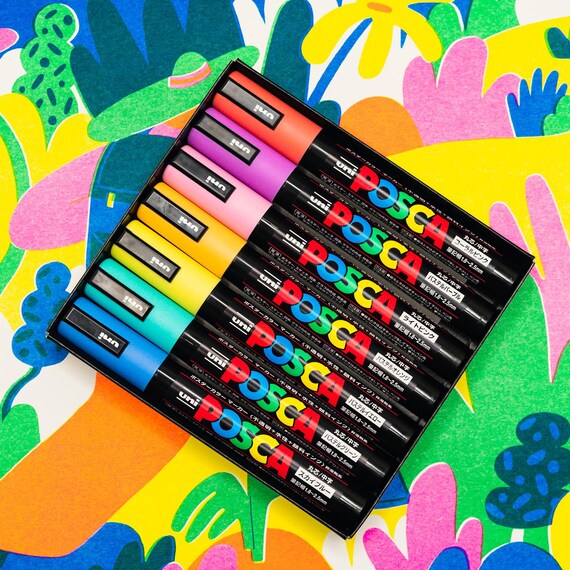Japanese Posca Pen Set Etsy UK