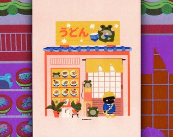 Udon Shop - Risograph Print