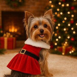 xxs dog christmas dress Doggie Design Holiday Dog Harness Dress