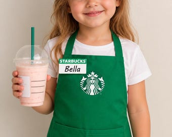 Starbucks Halloween costume.Kids Dress Up | Halloween costume | Kids - Dress Up Set - Starbucks pretend play Outfit