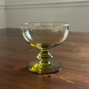 Olive green glass dish- vintage glassware- vintage candy bowl