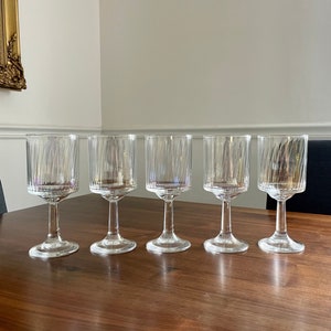 Set of 5 Vintage Goblets- Iridescent