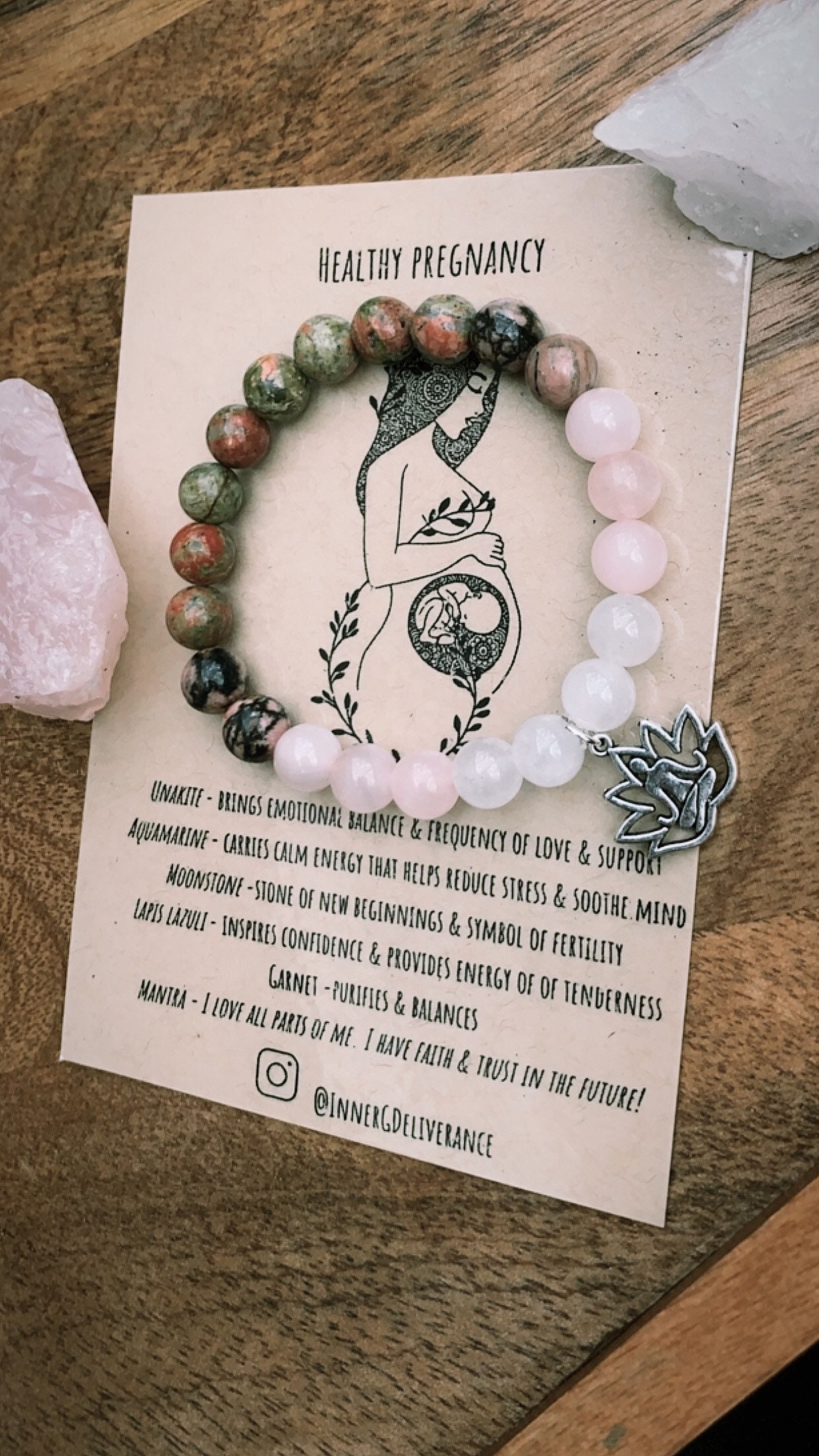 Healthy Pregnancy , Fertility Bracelet, Pregnancy Jewelry, Positive