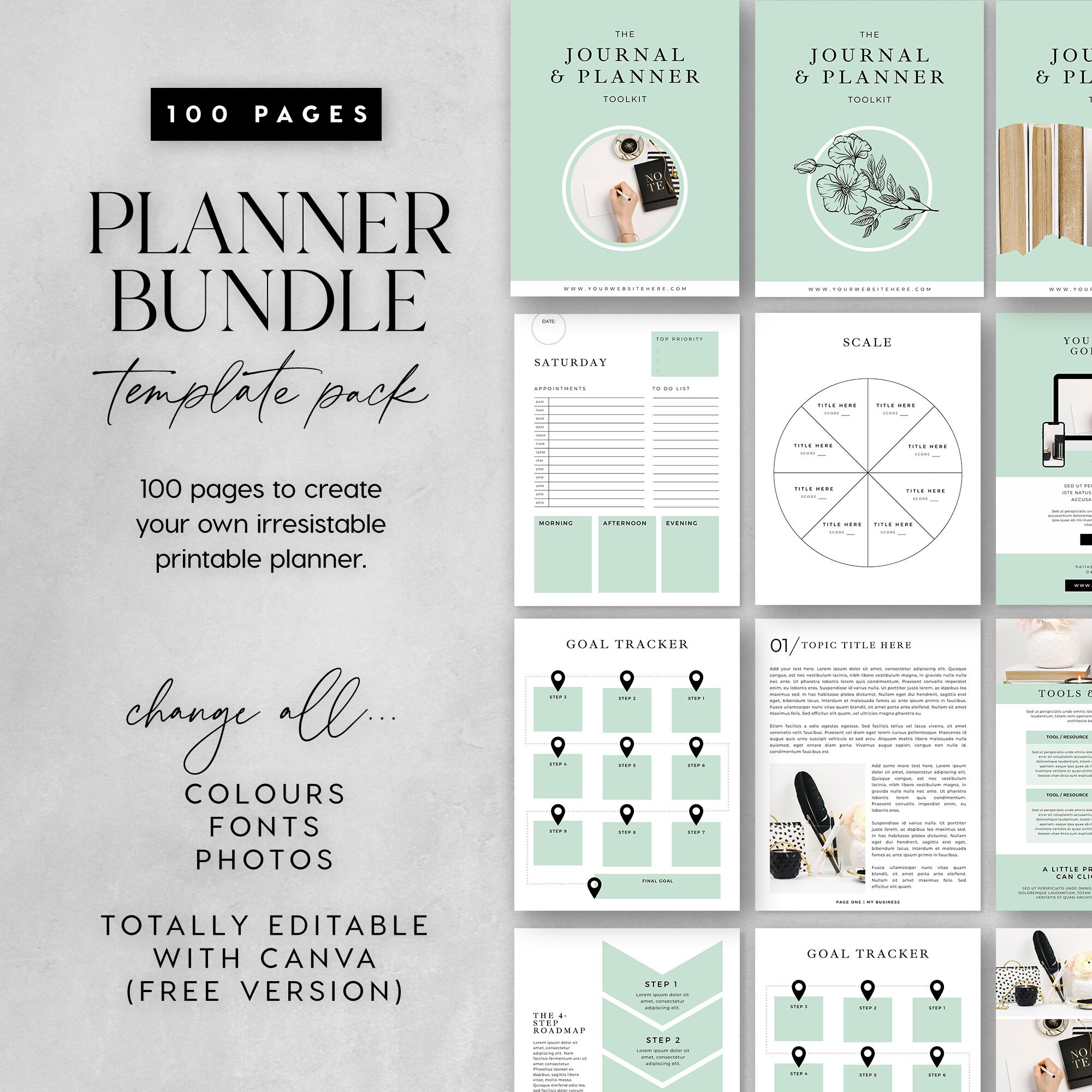KDP Template Canva INSTANT DOWNLOAD Journal & Planner Template, Make ...