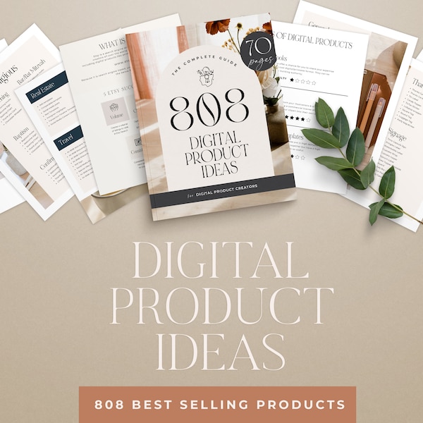 808 Digital product ideas to sell on Etsy, Printables & Templates to create and sell online for passive income, digital download ideas