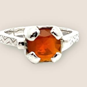 American Fire Opal Sterling Ring