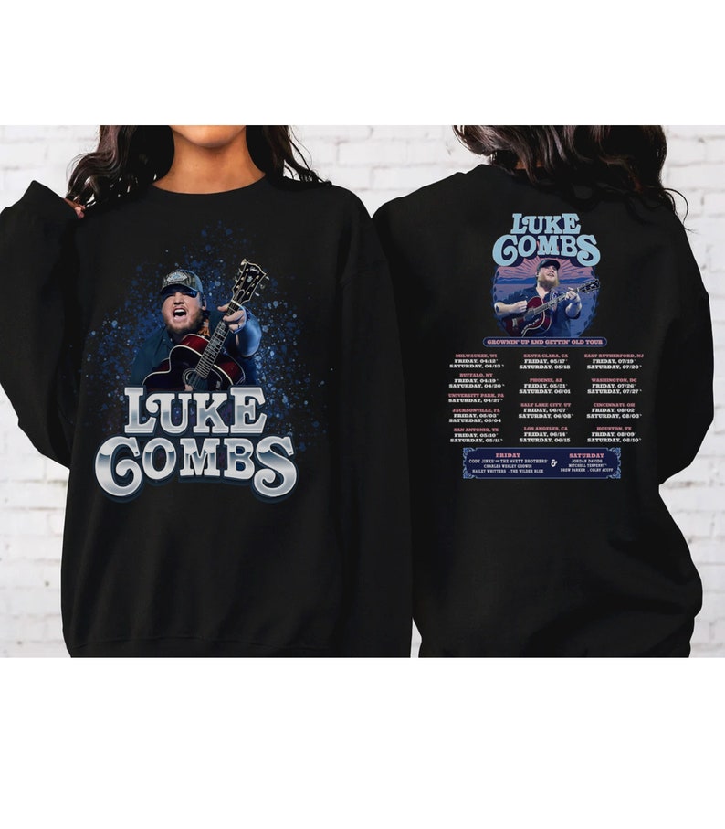 Luke Combs 2024 Tour Growing Up and Getting Old Shirt, Luke Combs Merch