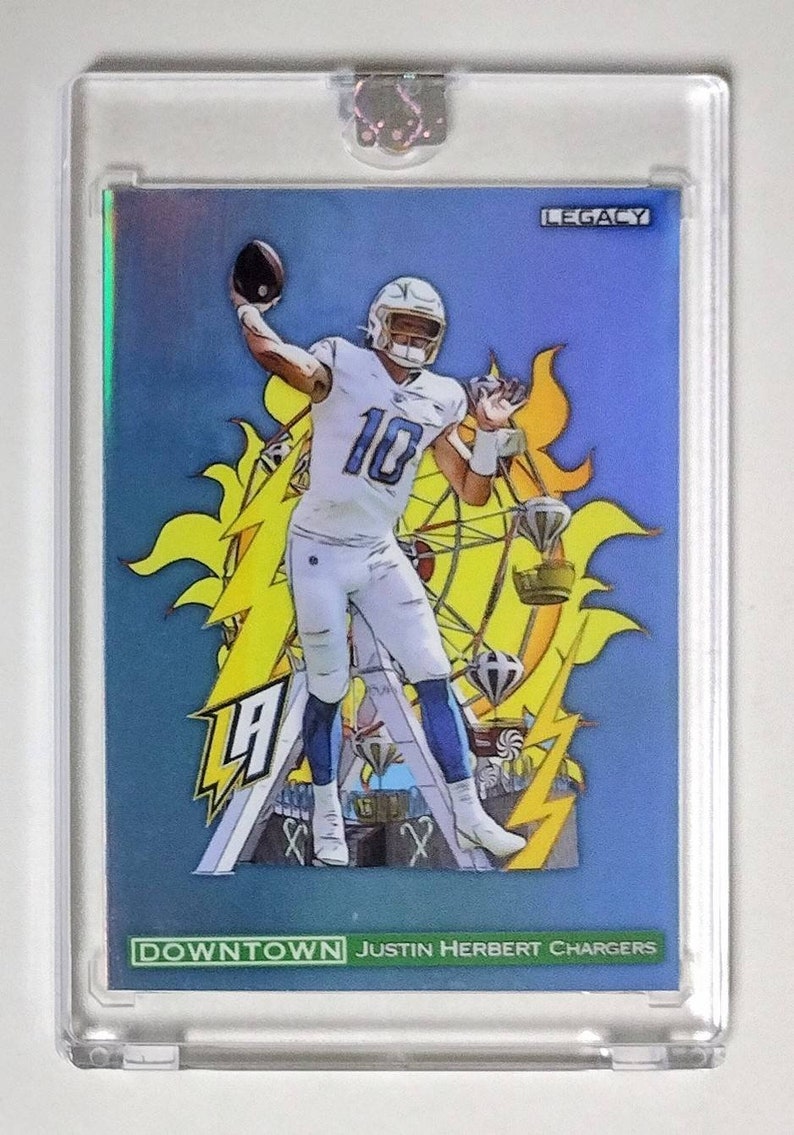 2021 Justin Herbert Downtown Powder Blue Refractor Legacy Etsy