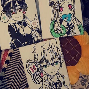 Custom anime b+w painting