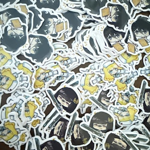 Pegatinas de vinilo BSD | Yosano Akiko | Elisa | Ginebra Akutagawa | Pegatina de anime de alta calidad, cortada aprox. 3,8 cm | Pegatina para PC interior