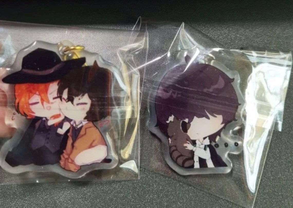 BSD Acrylic Keychains | Soukoku Acrylic Keychain | Poe and Karl Acrylic ...